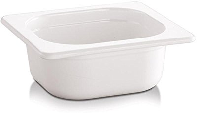 APS 84305 GN 1/6 Behälter ECO LINE, 17,6 x 16,2 cm, Tiefe 100 mm, 1 Liter, Melamin, weiß