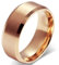 JewelryWe Schmuck 8mm Herren Ring, Polished Ehe-Verlobungs Eheringe Partnerringe Edelstahlring, Rosegold Bandring Größe 62 mit Geschenk Tüte