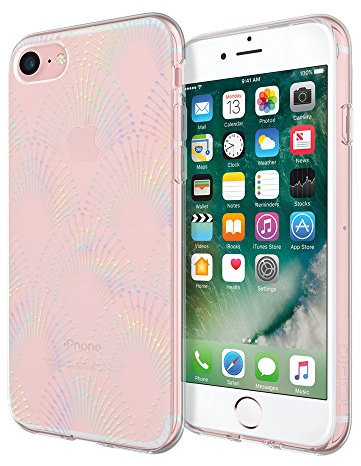 Incipio Design Series Transparente Schutzhülle mit Holographischem Effekt Reiß- und Stoßfest mit Kratzfester Beschichtung für iPhone 7 - Holographic Deco