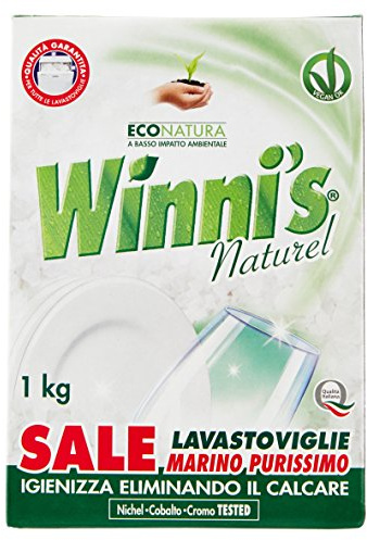 Sel pour lave-vaisselle Winni's, sel marin d’une grande pureté, 6 paquets de 1 kg [6 kg]