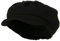 e4Hats.com Newsboy Cap aus Baumwolle, elastisch - Schwarz - X-Large/XX-Large