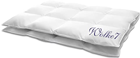 HANSKRUCHEN® Wolke 7 Bettdecke 155x220 cm - Warm / Winter - Made in Germany Kassettendecke aus 100% Baumwolle - Allergiker geeignet