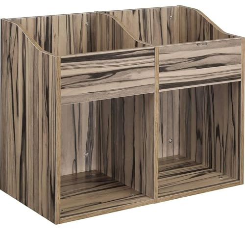 Zomo VS-Box 200/2 Vinyl Aufbewahrungsbox - 705 x 335 x 560 mm - Zebrano - MDF Holz - Regal für Schallplatten ca. 400 bis 480 LPs