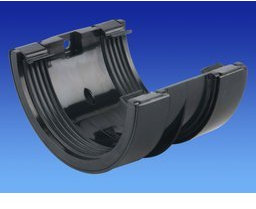 Wavin OSMA Roundline Gutter Jointing Bracket 112mm Black 0T005b