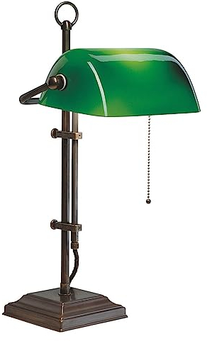 Bankerlampe Schreibtischlampe Berliner Messing Antik W2-99gr A