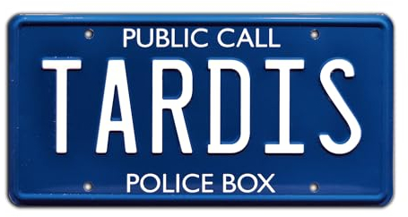 TARDIS | Metal Stamped Vanity License Plate