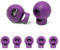 Ganzoo Kordelstopper 1-Loch 5mm, 5 Stück, Federverschluss, Tanka, Kordelklemme für Seile, Schnürsenkel, Kordeln, Schnur, Rucksack, Gummikordel, Schnellverschluss, Seilstopper, Kunststoff, violett