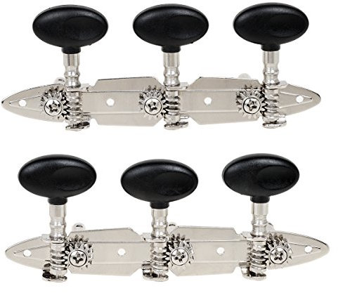Kmise 3 x 3 Klassische Gitarre Tuning Pegs Mechaniken Tuner chrom Paar 1