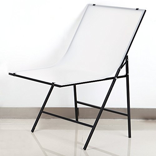 60x100cm Folding Shooting Table | Luxlight® | Easy Open Fold Away Perspex Background Pro Product Photography | Curved Seamless Endless White Backdrop