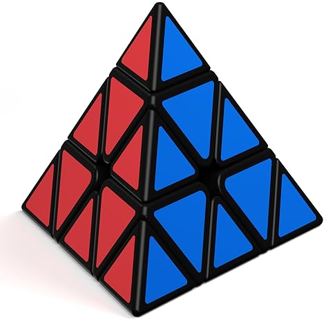 Vdealen Pyramide Zauberwürfel Dreieck Speed Cube, Pyraminx Magic Cube für Anfänger und Fortgeschrittene, Triangle Cube Geschenk für Kinder Teenager Erwachsene(Sticker)