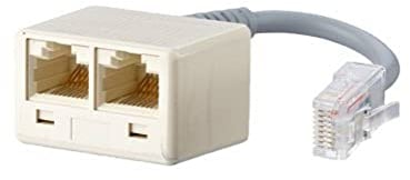 BTR ISDN-Adapter (WE8 - 2x WE8) 0,1 m perlweiß
