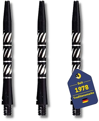 Best Sporting Dart-Schäfte Aluminium I 3 Dart Shafts rot, blau oder schwarz I Soft & Steeldart Zubehör I robuster Dart Shaft I Dartpfeile Zubehör für Profis & Anfänger I Darts Schäfte