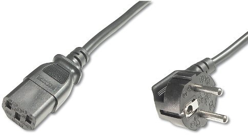 Ewent Cavo di Alimentazione per PC, Monitor, Televisori, Videoproiettori, IEC320 C13 H05VV-F 3 pin, 1.8 metri