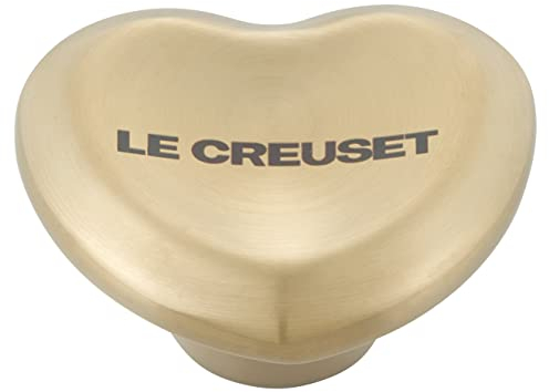 Le Creuset Bouton de porte en forme de cœur, 45 mm, or clair
