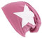 shenky leichte Mützen mit Sternchen Jersey Beanie Stern lange Stars (Rosa mit weißem Stern)