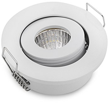 JOYINLED 10er-Pack 3 W COB Mini-Einbaustrahler Warmweiß Kleiner Ausschnitt Lochgröße 4-4,5 cm mit LED-Treiber, Mini-Schwenkstrahler für DIY Vitrinenbeleuchtung Zuhause, 3000K