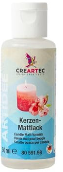 Artidee CREARTEC Kerzenbeschichtung/Lasur - Mattlack - Schützt, veredelt und fixiert Ihre kreativen Kerzenideen - schützt auch zuverlässig vor Staub, Schmutz und Abrieb - Made in Germany