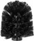 Axentia cabezal de cepillo de repuesto 282291, repuesto para juegos de inodoros, pieza de repuesto para escobilla y soporte, accesorio de baño, con rosca, aproximadamente 8,5 x 8,5 x 9,5 cm, reemplazable, negro