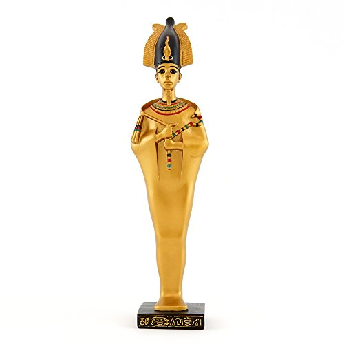 TLT 22,6 cm handbemalte ägyptische Osiris-Statue mit goldenen Akzenten