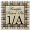 GUIZZO Creart - Numero Civico Esterno Personalizzato in Ceramica, Targhetta Personalizzata Via/Nomi Cornice Mosaico, Targhetta Porta Ingresso Personalizzata Made in Italy, 14x14Hcm Beige/Marrone Scuro