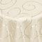 Kringel/Circle Tafeldecke Form, Größe & Farbe wählbar- Oval 130 x 220 cm - Champagner Damast Tischdecke