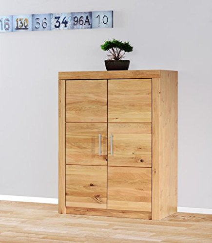 Aktenschrank Bücherschrank 90 x 120cm, in Wildeiche teilmassiv 4600-23+43