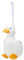 Sunart SAN812 Cute Miscellaneous Goods, Lovely Pottery Duck Toilet Brush Holder, Toilet Brush Included, Width 4.9 inches (12.5 cm), White