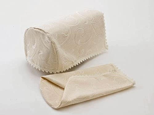 QPC Direct Swirl Jacquard Design Pair of Arm Caps (Cream)