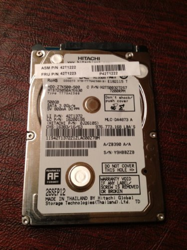 H2T5003272S7 Hitachi - Disco rigido SATA da 500 GB, 7200 rpm, 2,5 cm, 7 mm