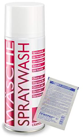 WÄSCHE 400ml Spraydose - Kontaktwäsche - ITW Cramolin - 1051611 - Reiniger von elektronischen Bauteilen, inkl. 1 St. DEWEPRO® SingleScrubs