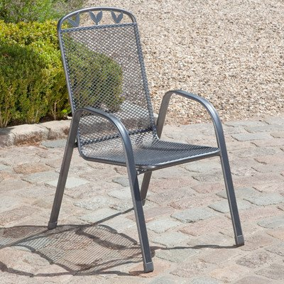 Stapelstühle Toulouse 4Stück Streckmetall Gartenstühle Stapelstuhl Gartenmöbel