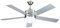 Sulion 075653 DENEL - Ventilador de techo con luz y mando a distancia, gris o nogal/níquel