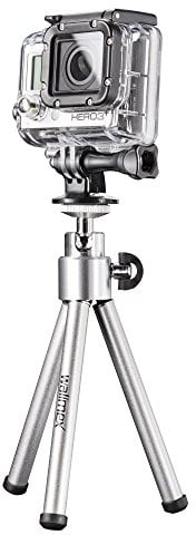 Walimex WT-070 - Mini trípode con Cabezal esférico de 26 cm, Color Plata