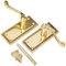 Frelan JG2 Georgian Brass Lever Latch Door Handles 112 x 48mm