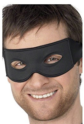 NET TOYS Zorro Maske schwarz Banditenmaske Zorromaske Augenmaske Kostümmaske Bandit Maskenball