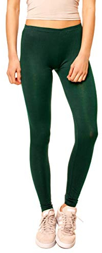 Easy Young Fashion - Damen Basic Leggings in Matt oder Glanz-Optik - atmungsaktive weiche Lange Hose LG08 - OneSize (XS-M)