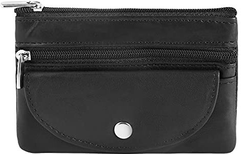 Excellanc Leder Unisex-Schlüsselbeutel mit reißverschluss Querformat 12 x 8 x 1 cm 3020001