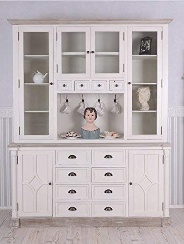 Gigantische Anrichte Küchenbuffet Landhausstil Schrank 158 cm Omas Küchenschrank Holz hmb170 Palazzo Exklusiv