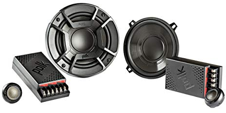 Polk Audio DB5252 DB+ Series Component Speaker System for Car & Marine - 5-1/4 2-Way Speaker, 4-Ohm Impedance, 50-23kHz Frequency Response, Polypropylene Woofer Cone, Separate Silk Dome Tweeter