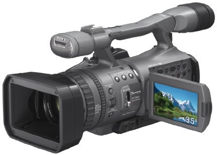 Sony HDR-FX 7 (HDV 1080i, 20-Fach Opt. Zoom, 8,9 cm (3,5 Zoll) Clear Photo LCD Plus Monitor), anthrazit