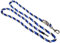 Kerbl Strick Führstrick Mustang Karabiner-Haken, Royalblau/Schwarz/Weiß, 321436
