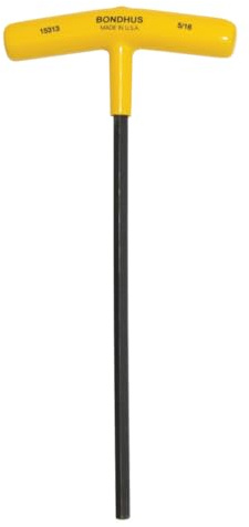 Bondhus 15313 5/16 Hex Tip T-Handle w/ProGuard Finish, Multicolor, One Size