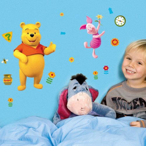 Set mit 34 Aufklebern Maxi Winnie The Pooh und deine Freunde Original Disney