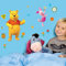 Set mit 34 Aufklebern Maxi Winnie The Pooh und deine Freunde Original Disney
