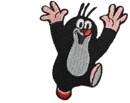 alles-meine.de GmbH Der kleine Maulwurf - Pauli - 6,5 cm * 7,4 cm - BÜGELBILD hebt die Hände