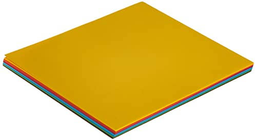 Rayher Origami Faltblätter, Faltpapier FSC zertifiziert, 100 Blatt sortiert, 10 Farben beidseitig, Basistöne, Bastel-Faltpapier für Kinder und Erwachsene, 20 x 20 cm, 80g/m2, 72830000