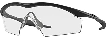 Oakley Mens 0OO9060 M Frame Strike Rectangular Sunglasses, Black/Clear, 29 mm