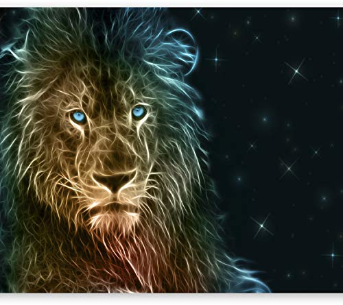 Papier peint murando intissé 350x256 cm Décoration Murale XXL Poster Tableaux Muraux Tapisserie Photo Trompe l'oeil animaux Lion g-A-0090-a-c
