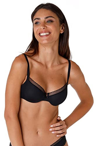Lovable Reggiseno con Ferretto e Coppe non Imbottite Preformate in Microfibra, Sostegno, Forma Seno Naturale, Art. 027M, My Daily Comfort Donna
