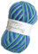 WYS Sockenwolle mit Bluefaced Leicester Wolle Signature 4ply Cocktail Range Sock Yarn 831 - Blue Lagoon, 100g Wolle, Sockenwolle musterbildend mit Blue Faced Leicester Wool